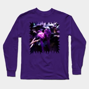 Amethyst Purple Parrots of the Feathery Gems Long Sleeve T-Shirt